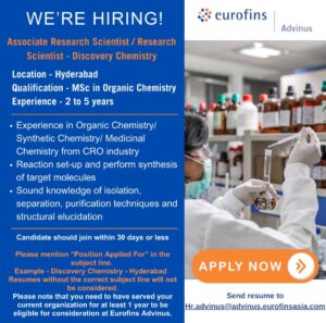 Read more about the article Eurofins Advinus Hiring for Discovery Chemistry Roles in Hyderabad